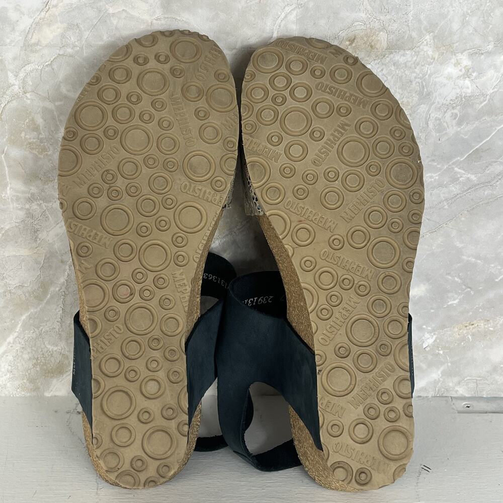 Mephisto Lissia Navy Wedge Comfort Sandal Women's Size 9.5 - Picture 14 of 15